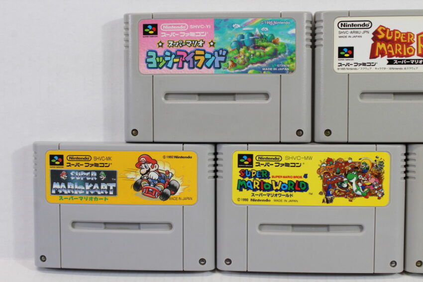 Lot of 5 Super Mario Kart World RPG Collection / All-Stars Yoshi's Island (B) Nintendo Super Famicom SFC