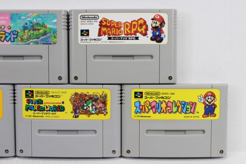 Lot of 5 Super Mario Kart World RPG Collection / All-Stars Yoshi's Island (B) Nintendo Super Famicom SFC