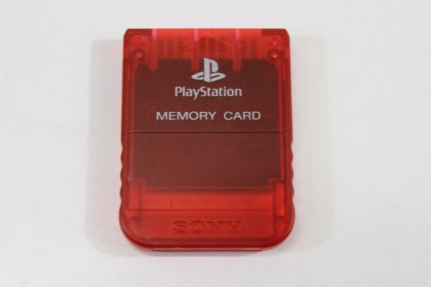Official SONY PlayStation 1 OEM Memory Card SCPH-1020 Clear Red for PS1 Console (B) SONY PlayStation 1 PS1