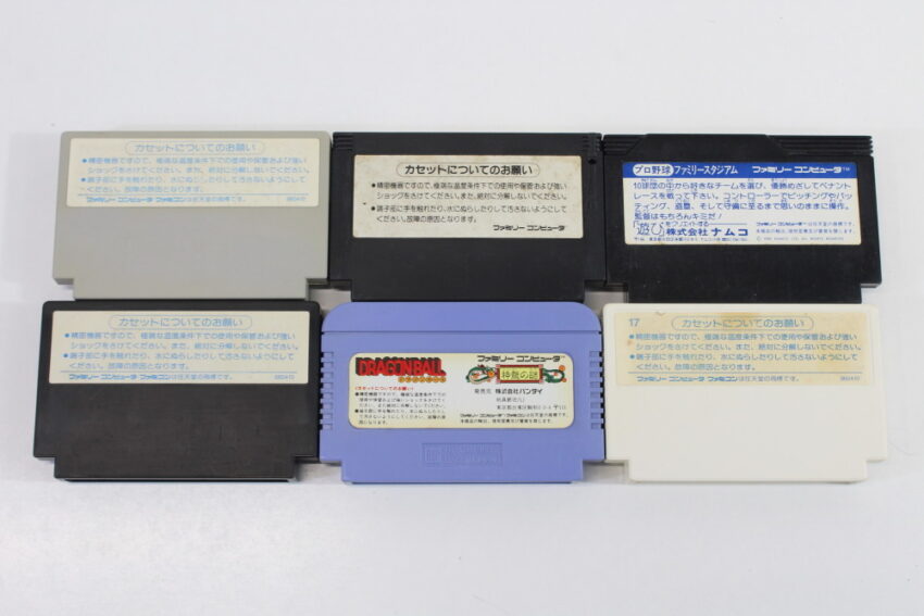 Lot of 6 Nintendo Famicom Game Dragon Ball Shenron no Nazo Famista Takahashi Meijin Goonies 2 Dragon Quest II Senjou no Okami (B~C) Nintendo Famicom FC