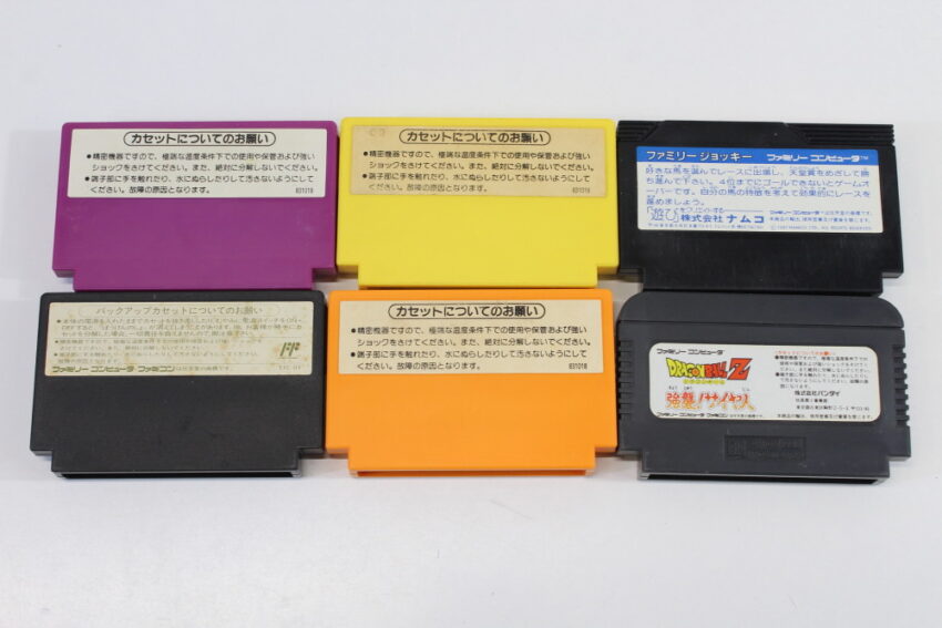 Lot of 6 Nintendo Famicom Game Clu Clu Land Pinball Family Jockey Dragon Ball Z TENNIS Dragon Quest IV 4 (B~C) Nintendo Famicom FC