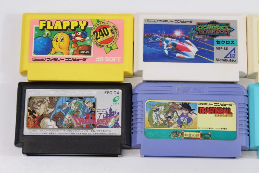 Lot of 6 Nintendo Famicom Game Dragon Ball Shenron no Nazo Seicross Flappy Dragon Quest IV 4 GOLF Hydlide Special (B~C) Nintendo Famicom FC