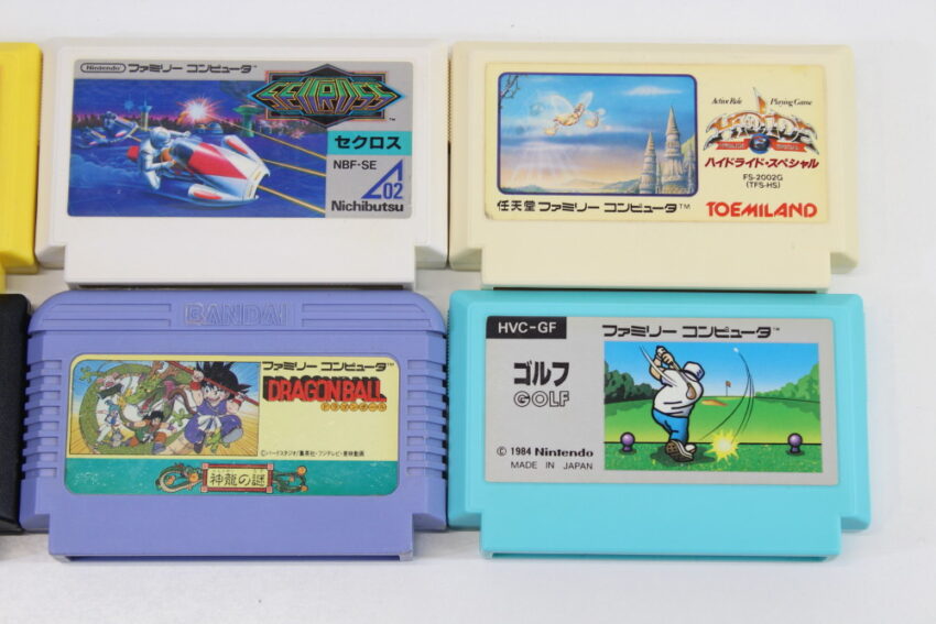 Lot of 6 Nintendo Famicom Game Dragon Ball Shenron no Nazo Seicross Flappy Dragon Quest IV 4 GOLF Hydlide Special (B~C) Nintendo Famicom FC