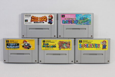 Lot of 5 Super Mario Kart World RPG Collection / All-Stars Yoshi's Island (B) Nintendo Super Famicom SFC