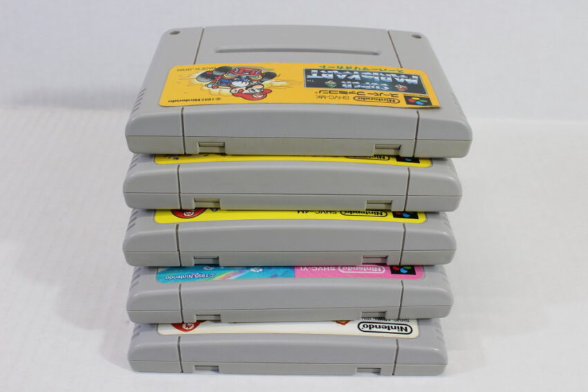 Lot of 5 Super Mario Kart World RPG Collection / All-Stars Yoshi's Island (B) Nintendo Super Famicom SFC