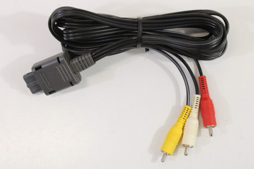 OEM Nintendo RCA AV Cable GC SNES N64 SFC Cord Damage (D)