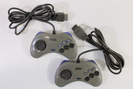 Lot of 2 Official Sega Saturn Gray Controllers HSS-0101 (B) SEGA Saturn SS