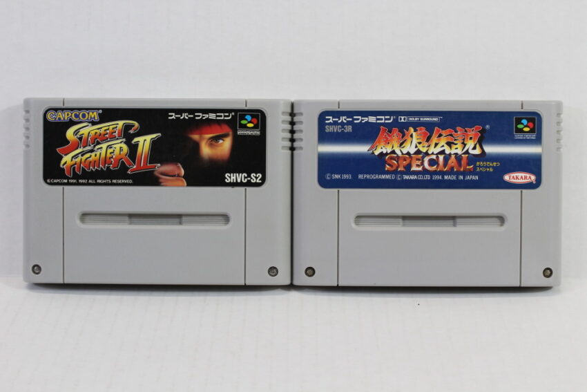 Lot of 2 Street Fighter II 2 & Fatal Fury Special Garou Densetsu SFC (B) Nintendo Super Famicom SFC