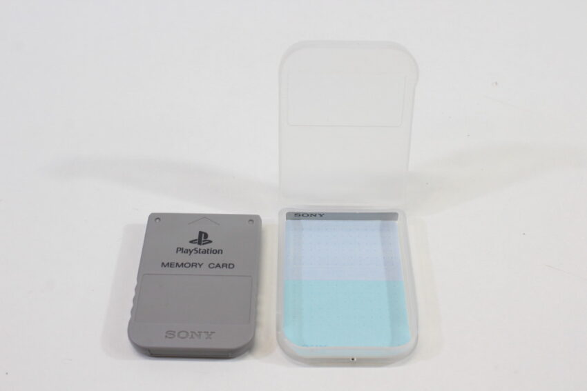 Official SONY PlayStation 1 OEM Memory Card Gray W/ Case for PS1 Console CIB (B) SONY PlayStation 1 PS1