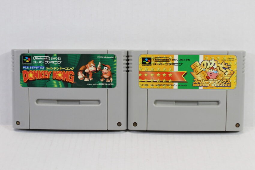 Lot of 2 Hoshi no Kirby Super Deluxe / Super Star & Donkey Kong Country 1 (B) Nintendo Super Famicom SFC