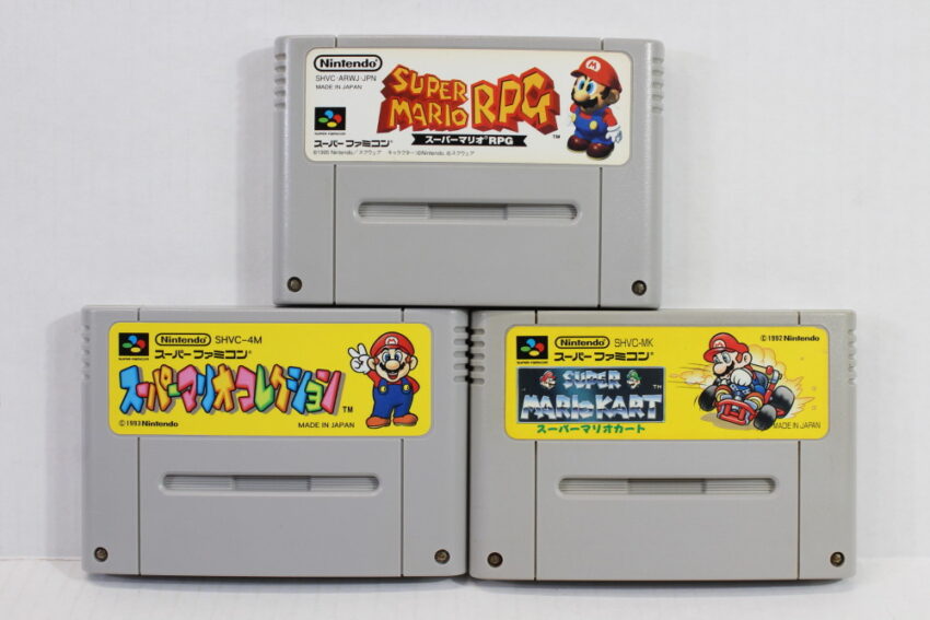 Lot of 3 Super Mario RPG & Kart & Collection All Stars (B) Nintendo Super Famicom SFC