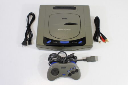 SEGA Saturn Gray Console Controller x1 AC AV Cables HST-3210 (B) SEGA SATURN SS