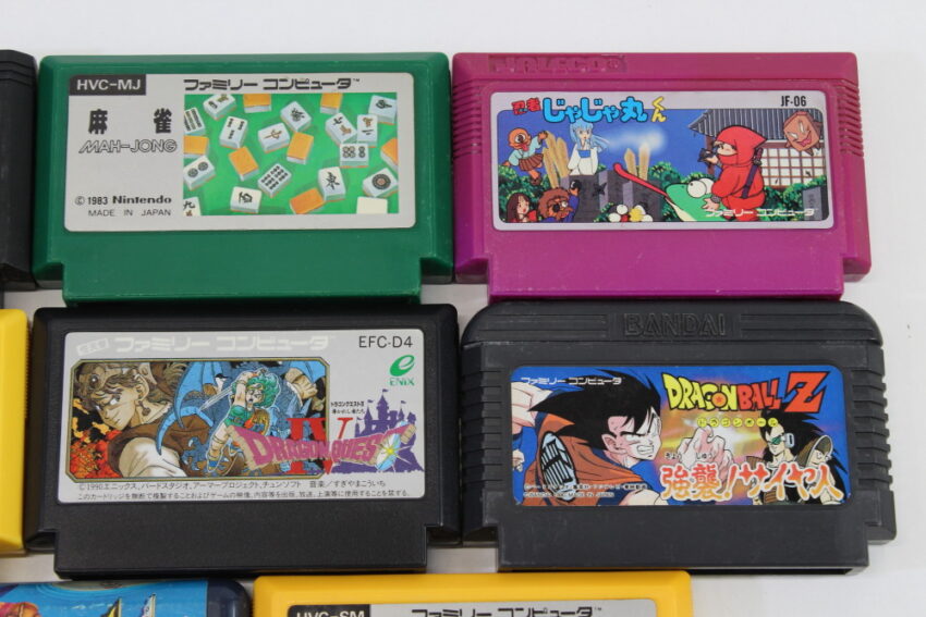Lot of 8 Nintendo Famicom Games Tested & Working Super Mario Bros Dragon Ball Z Mighty Bomb Jack Dragon Quest IV 4 Ninja Jajamaru Kun FC (B~C)