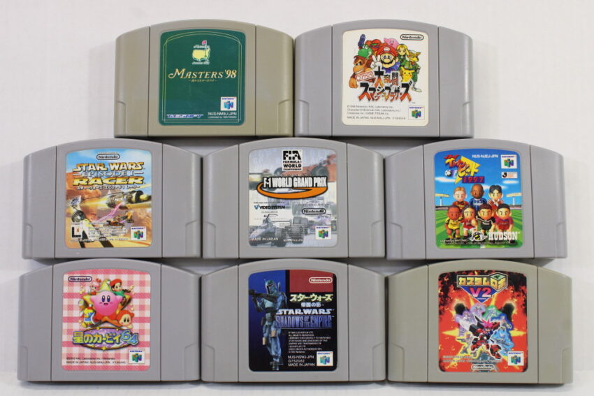 Lot of 8 Smash Bros Kirby Star Wars Shadows / Racer Custom Robo Grand Prix Masters Golf (B) Nintendo 64 N64