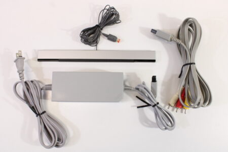 Lot of 3 Official Nintendo Wii AC Power Supply, AV Cord, & Sensor Bar OEM (B)
