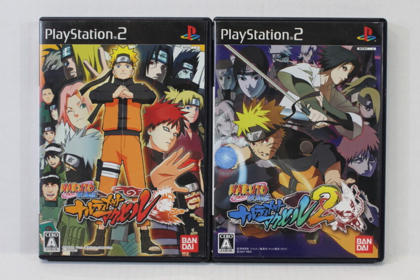 Lot of 2 NARUTO Shippuden Narutimate Accel 1 & 2 (B) SONY PlayStation 2 PS2
