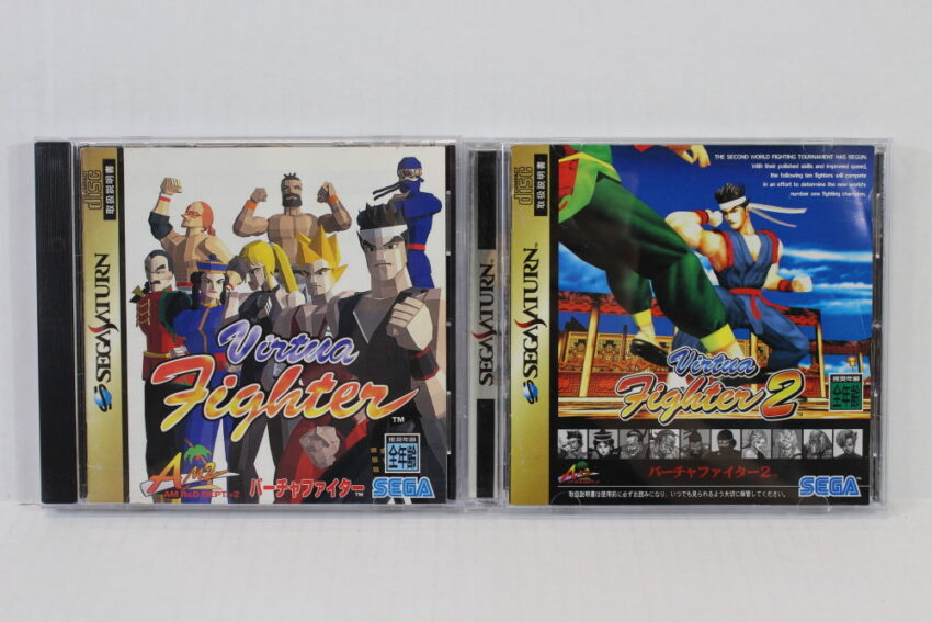 Lot of 2 Virtua Fighter 1 & 2 CIB (B) SEGA Saturn SS