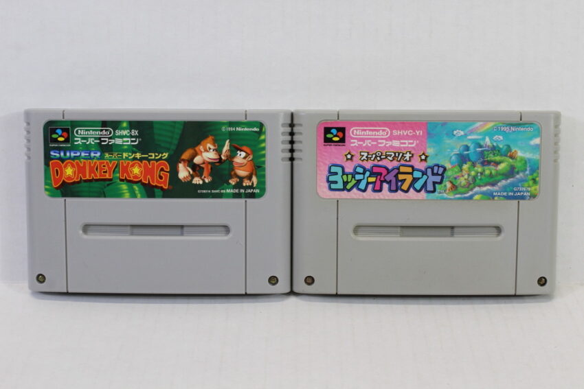 Lot of 2 Yoshi's Island & Super Donkey Kong Country 1 (B) Nintendo Super Famicom SFC