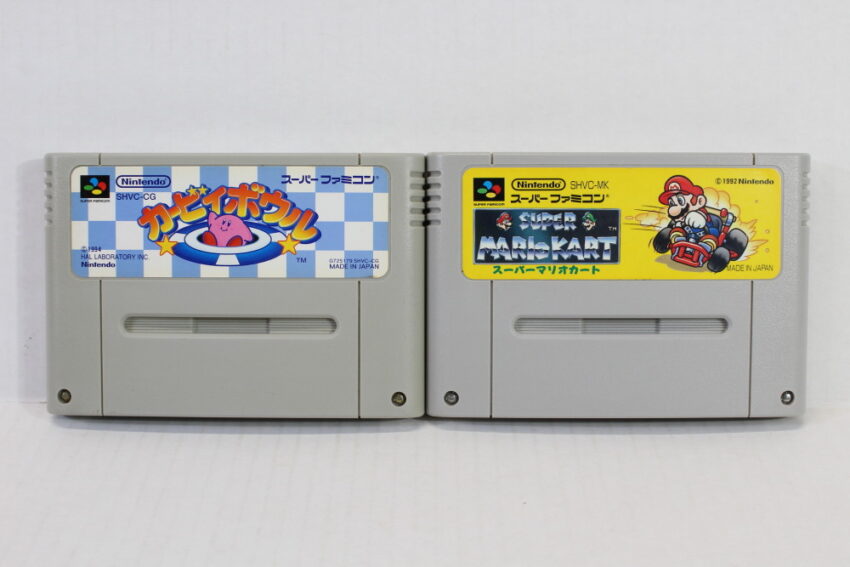 Lot of 2 Mario Kart & Kirby Bowl Dream Course (C) Nintendo Super Famicom SFC