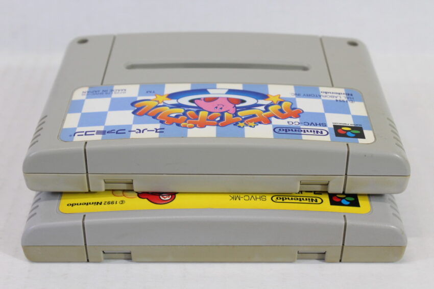 Lot of 2 Mario Kart & Kirby Bowl Dream Course (C) Nintendo Super Famicom SFC