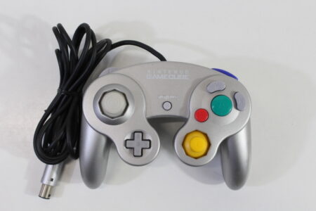 Official Nintendo Gamecube Controller Platinum Silver Cosmetic Wears GC (B)