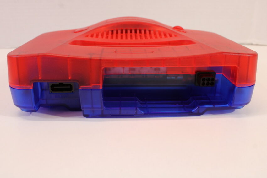 Nintendo 64 Clear Red x Blue Transparent Console Super Smash Bros. Mario Kart Starfox Controller ACAV White LED Mod NTSC REGION FREE (A) N64