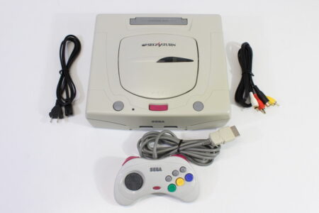 SEGA Saturn White Console Controller x1 AC AV Cables HST-3220 (B) SEGA SATURN SS