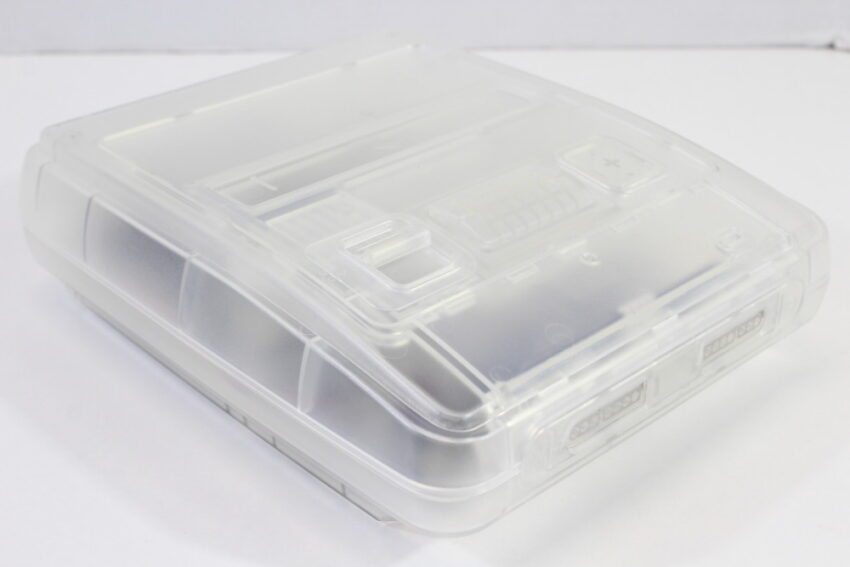 Super Famicom Console Transparent Crystal Clear White AC AV NTSC REGION FREE Slow RGB LED (B Crack on the bottom shell) Super Nintendo SNES Super Famicom SFC