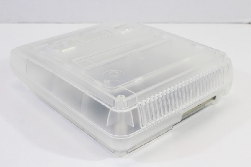 Super Famicom Console Transparent Crystal Clear White AC AV NTSC REGION FREE Slow RGB LED (B Crack on the bottom shell) Super Nintendo SNES Super Famicom SFC