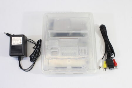 Super Famicom Console Transparent Crystal Clear White AC AV NTSC REGION FREE Slow RGB LED (B Crack on the bottom shell) Super Nintendo SNES Super Famicom SFC