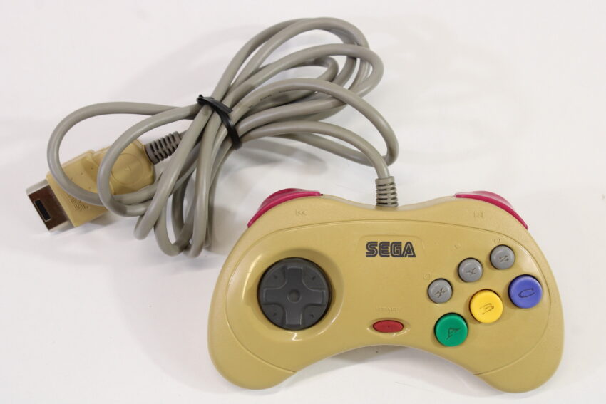 Official Sega Saturn White Controller Discolored HSS-0101 OEM SS (C)