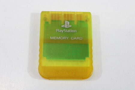 Official SONY PlayStation 1 OEM Memory Card SCPH-1020 Clear Yellow for PS1 Console (C Discolored) SONY PlayStation 1 PS1