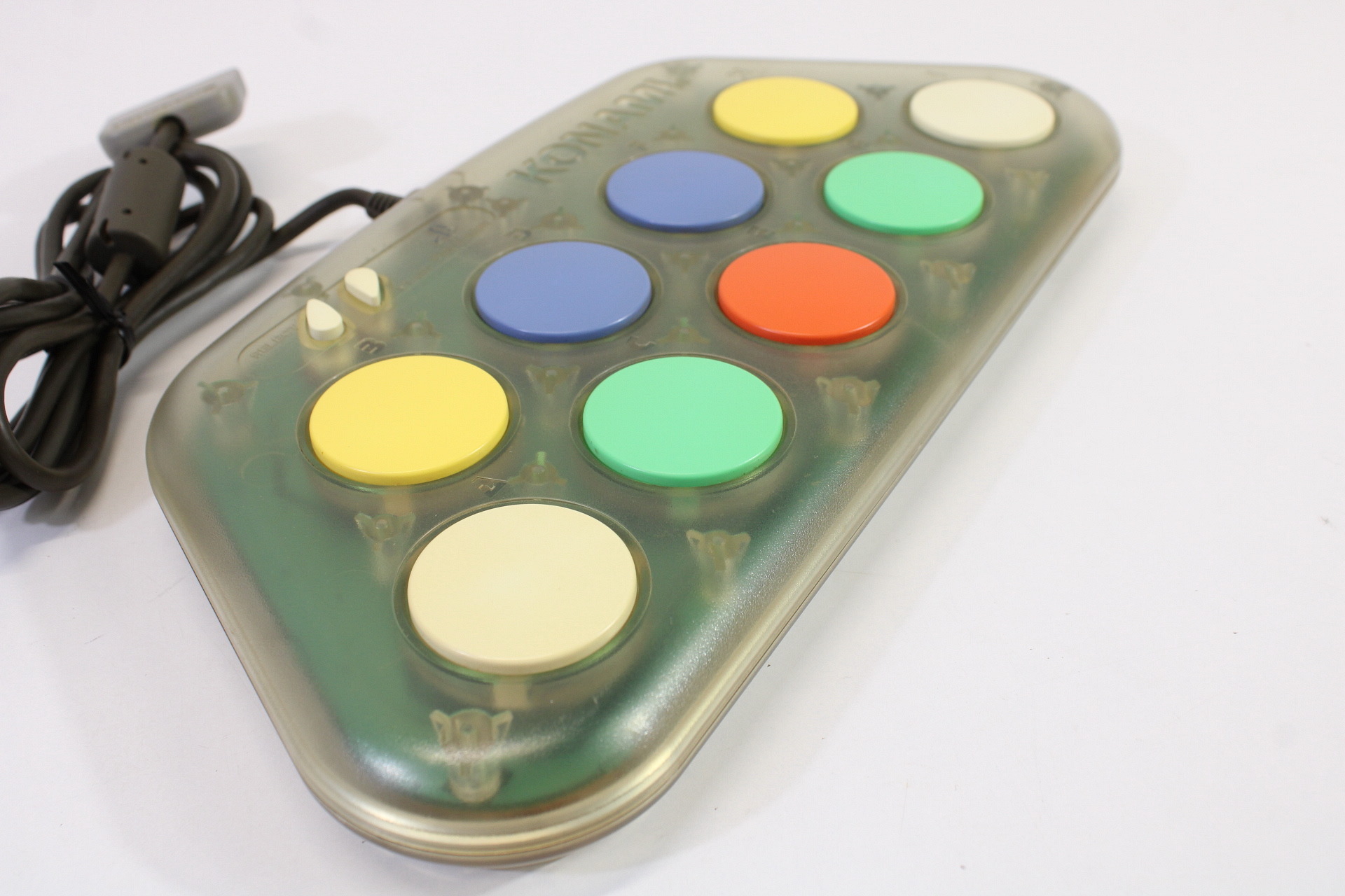 Official Konami Pop'n Music Pad Controller RU014 Clear (Cigarette Odor) Playstation 1 & 2 PS1 PS2