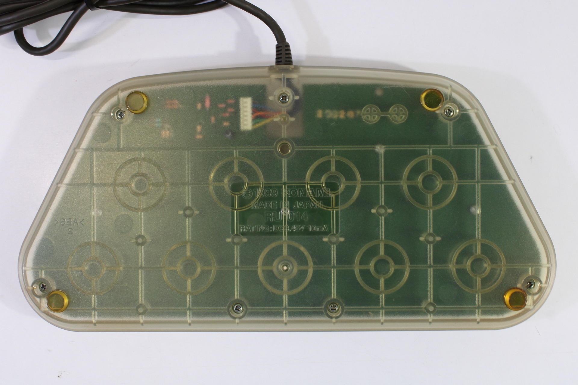 Official Konami Pop'n Music Pad Controller RU014 Clear (Cigarette Odor) Playstation 1 & 2 PS1 PS2