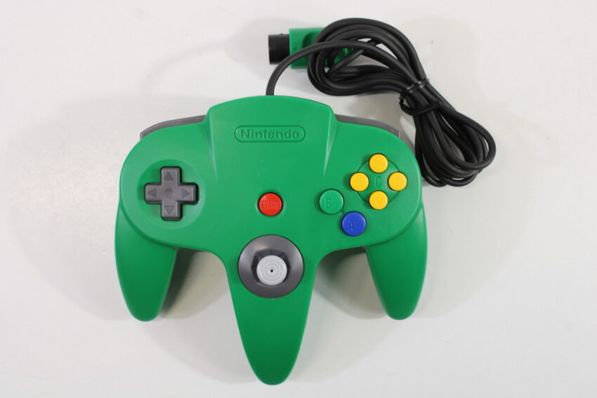 Official Nintendo 64 Green Controller 8/10 Tight Stick TESTED N64 (B)