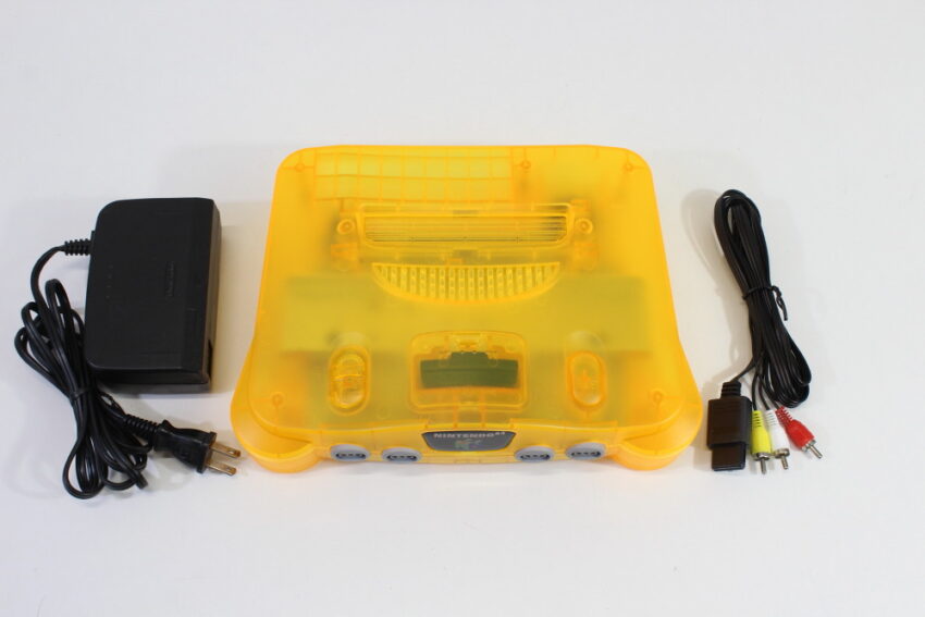 Nintendo 64 Clear Orange Transparent Console White LED Mod NTSC REGION FREE & AC AV (A) N64 (Copy)