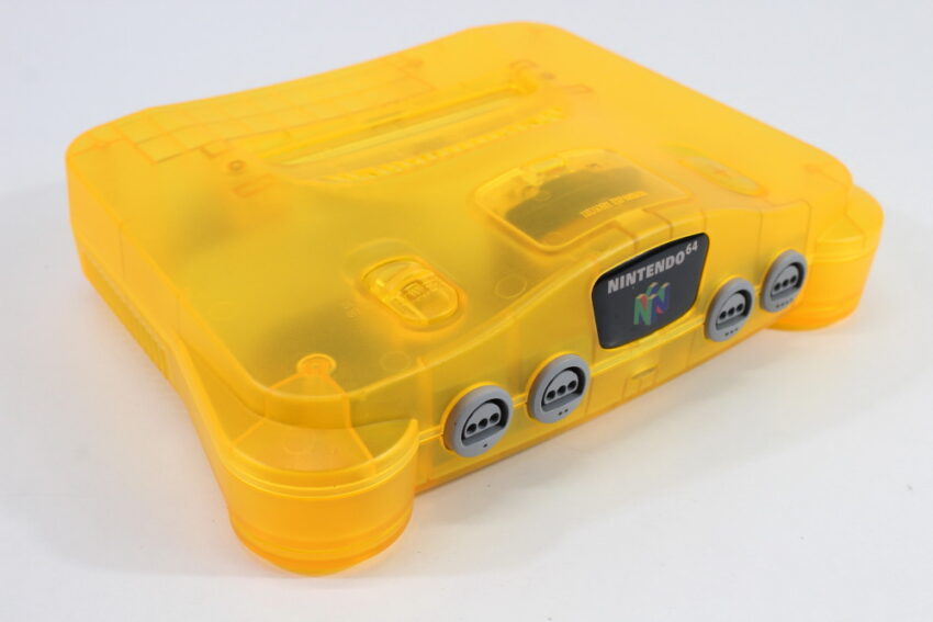 Nintendo 64 Clear Orange Transparent Console White LED Mod NTSC REGION FREE & AC AV (A) N64 (Copy)