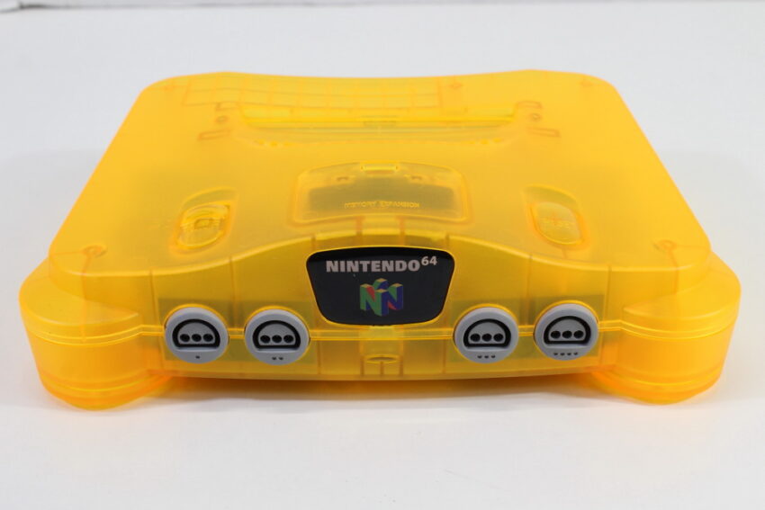 Nintendo 64 Clear Orange Transparent Console White LED Mod NTSC REGION FREE & AC AV (A) N64 (Copy)