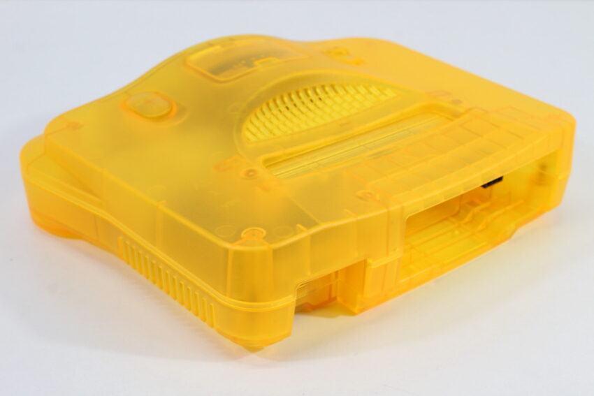 Nintendo 64 Clear Orange Transparent Console White LED Mod NTSC REGION FREE & AC AV (A) N64 (Copy)