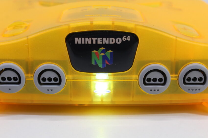 Nintendo 64 Clear Orange Transparent Console White LED Mod NTSC REGION FREE & AC AV (A) N64 (Copy)