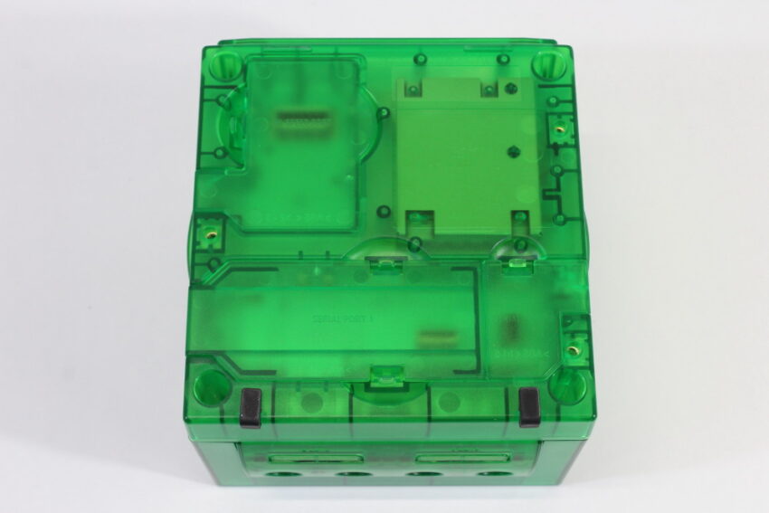 Nintendo GameCube Console & AC Adapter AV Cable Clear Translucent Dark Green DOL-001 GC Play US Region Games White LED (A)