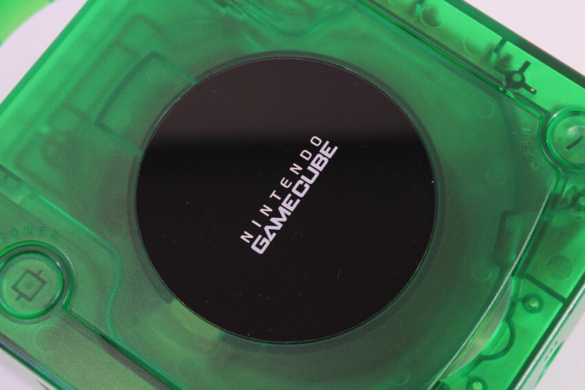Nintendo GameCube Console & AC Adapter AV Cable Clear Translucent Dark Green DOL-001 GC Play US Region Games White LED (A)