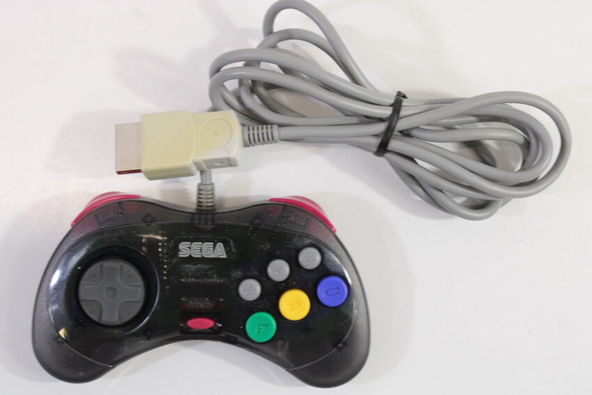 Official Cool Pad Clear Black Controller HSS-0101 OEM (B) SEGA Saturn SS