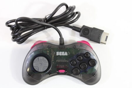 Official Cool Pad Clear Black Controller Black Buttons and Cord HSS-0101 OEM (B) SEGA Saturn SS