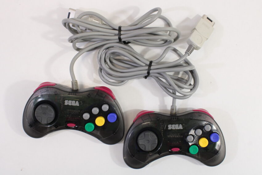 Official Cool Pad Clear Black Controller HSS-0101 OEM (B) SEGA Saturn SS
