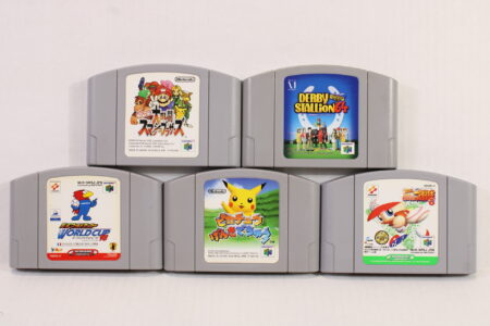 Lot of 5 Super Smash Bros Hey You Pikachu Jikkyou Baseball World Cup Derby Stallion (B) Nintendo 64 N64