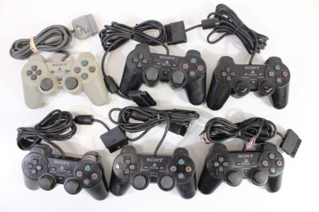 Wholesale Lot of 6 Official PlayStation 2 Dualshock 2 Controllers OEM PS PS2 (Uncleaned & Not Working Properly)