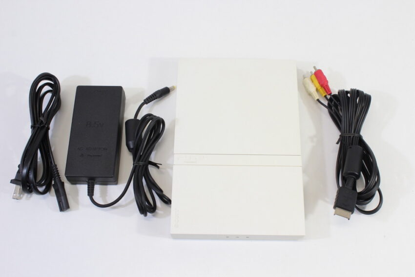 PS2 SCPH-70000 Slim White Console & AV Cable AC Adapter (B) SONY PlayStation 2 PS2