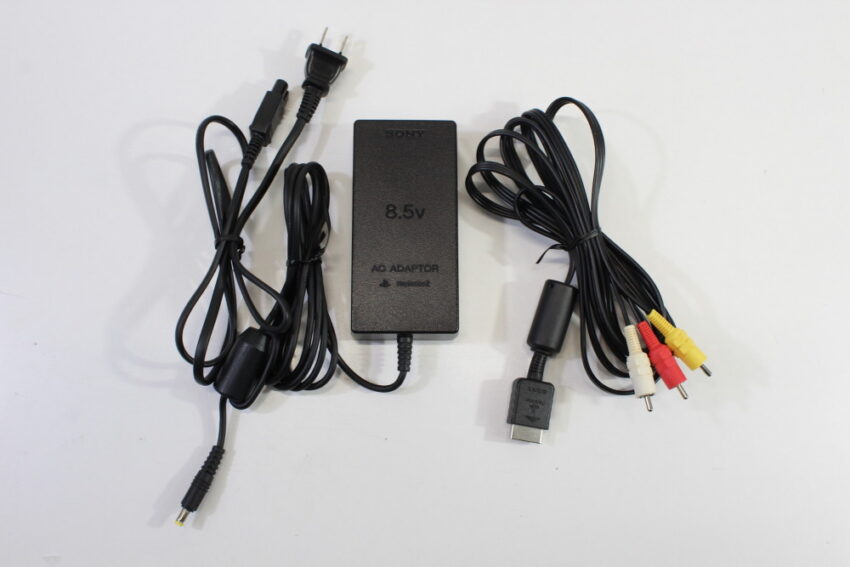 PS2 SCPH-75000 Slim Silver Console & AV Cable AC Adapter (B) SONY PlayStation 2 PS2