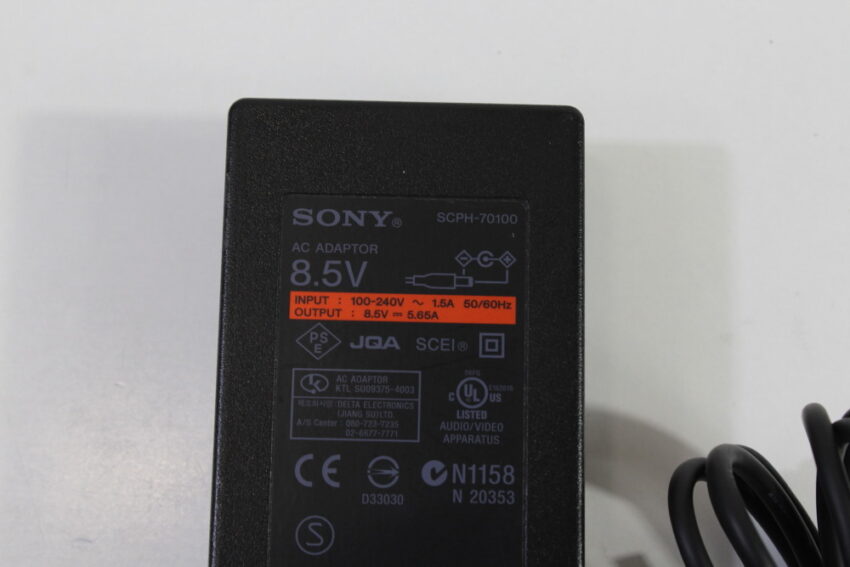 PS2 SCPH-75000 Slim Silver Console & AV Cable AC Adapter (B) SONY PlayStation 2 PS2